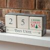 Wooden Block Calendar with Metal Box