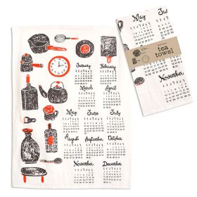 Kitchenware Calendar Tea Towel - Box of 4