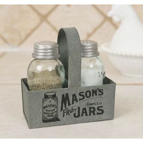 Mason Jar Box Salt and Pepper Caddy - Box of 2