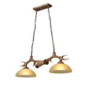 Double Antler light Chandelier Vintage chandelier Lighting Restaurant Room Decoration romantic light for bedroom hanging lamp