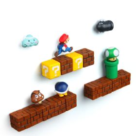 A Set of 3D Mario Fridge Magnets Sets for Home Room Decor Decorative Refrigerator Fun School Office Whiteboard; gifts for Adults and kids (type: type-7)