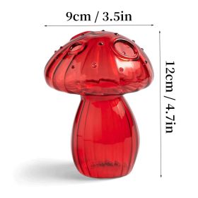 7 Style Mushroom Glass Vase Creative Hydroponics Vases Aromatherapy Bottle Desktop Crafts Ornament Living Room Home Office Decor (Ships From: CN, Color: HGA0012459-B)