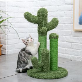 (Do Not Sell on Amazon) Cat Scratching Post Cactus Cat Scratcher Featuring with 3 Scratching Poles and Interactive Dangling Ball XH (size: M)