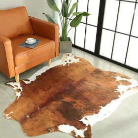 Cowhide Carpet Cow Print Rug American Style for Bedroom Living Room Cute Animal Printed Carpet Faux Cowhide Rugs for Home Decor (Color: LE1-20, size: 140x158cm 4.6x5.2 ft)